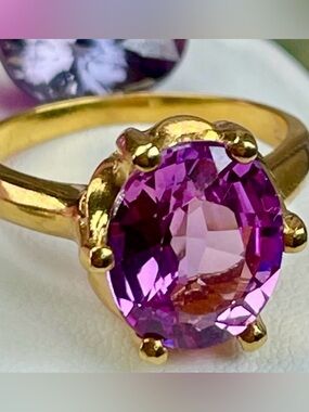 BARBIE‼️4.7 Sapphire 14k on 925 Silver Ring